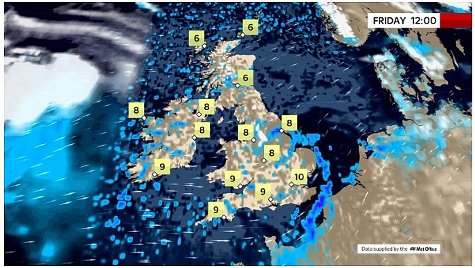 UK and Europe daily weather forecast latest, March 12: A breezy day with sunny spells and scattered showers, wintry over hills in the north UK and europe daily weather forecast latest, march 12: a breezy day with sunny spells scattered showers, wintry over hills in the north